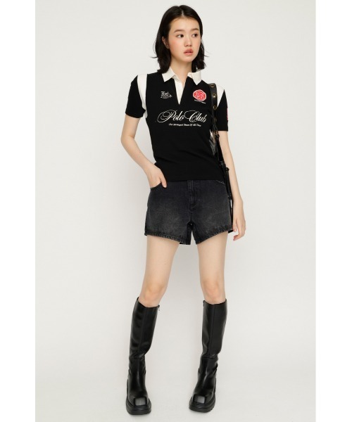SLY(スライ)の「5PK DENIM S/PT 5ポケットデニムショートパンツ 夏服 秋服(デニムパンツ・レディース・ダークブルー/ブラック/ブルー・0/2/1)」の14枚目の写真