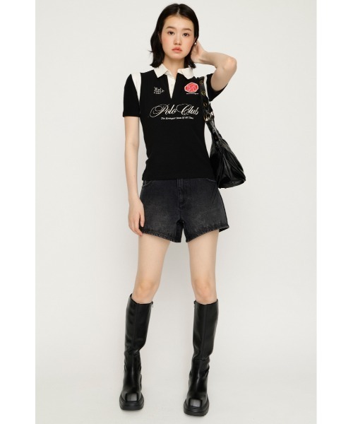SLY(スライ)の「5PK DENIM S/PT 5ポケットデニムショートパンツ 夏服 秋服(デニムパンツ・レディース・ダークブルー/ブラック/ブルー・0/2/1)」の15枚目の写真