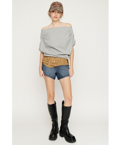 SLY(スライ)の「5PK DENIM S/PT 5ポケットデニムショートパンツ 夏服 秋服(デニムパンツ・レディース・ダークブルー/ブラック/ブルー・0/2/1)」の19枚目の写真