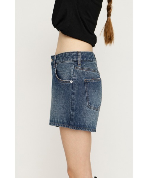 SLY(スライ)の「5PK DENIM S/PT 5ポケットデニムショートパンツ 夏服 秋服(デニムパンツ・レディース・ダークブルー/ブラック/ブルー・0/2/1)」の4枚目の写真