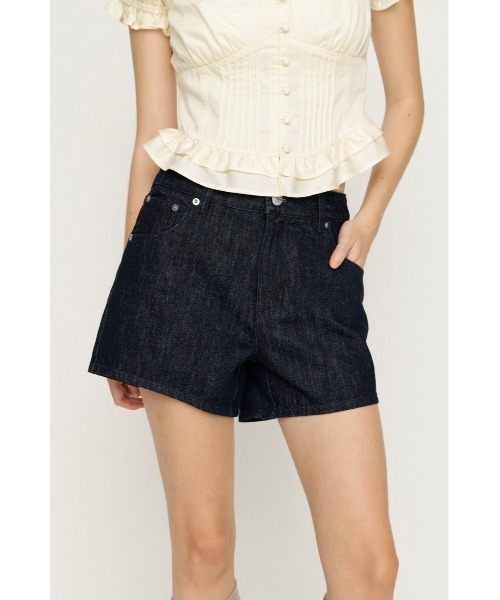 SLY(スライ)の「5PK DENIM S/PT 5ポケットデニムショートパンツ 夏服 秋服(デニムパンツ・レディース・ダークブルー/ブラック/ブルー・0/2/1)」の8枚目の写真