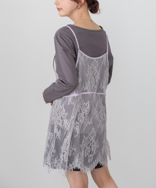 Bab(バブ)の「【セットアイテム】レースビスチェ+カットソーSET(Tシャツ/カットソー・レディース・オフホワイト/杢グレー/チャコールグレー・FREE)」の17枚目の写真