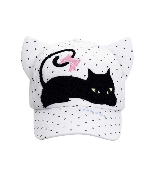 L.H.P(エルエイチピー)の「CFIERCE/フィアス/CAT ON MY HAT(キャップ・レディース・ホワイト/グレー・F)」の2枚目の写真