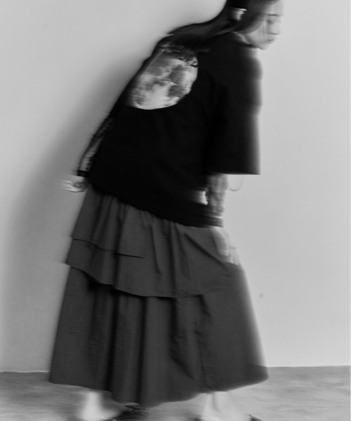 W:Huku(フーク)の「コスモ バック プリント ビッグ Tシャツ(Tシャツ/カットソー・レディース・ブラック/オフホワイト・FREE)」の18枚目の写真