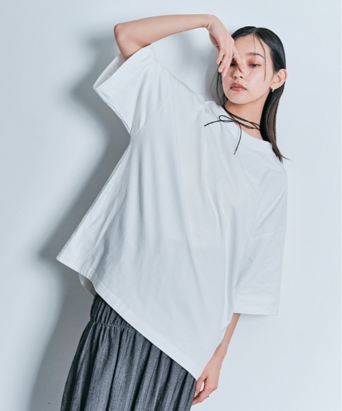 W:Huku(フーク)の「コスモ バック プリント ビッグ Tシャツ(Tシャツ/カットソー・レディース・ブラック/オフホワイト・FREE)」の8枚目の写真