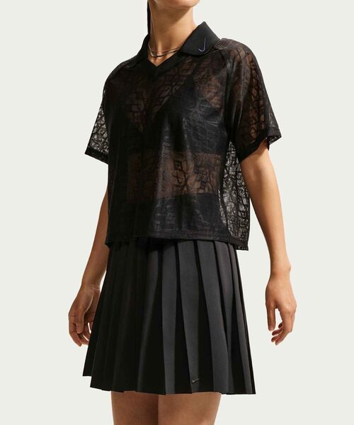 NIKE(ナイキ)の「ナイキ スポーツウェア ウィメンズ ミッドライズ プリーツ スカート / Nike Sportswear Women's Mid-Rise Pleated Skirt IF0590-010 Black(スカート・レディース・ブラック・XS/S/M/XL/L)」の4枚目の写真