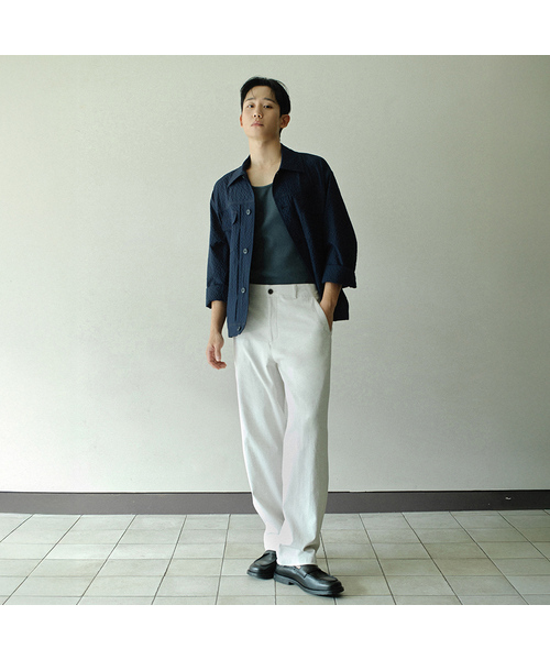 MINDBRIDGE（マインドブリッジ）の「[プレミアム]アジャストセミワイド組織変形パンツ - 2カラー（その他パンツ・メンズ・ダークベージュ/オートミール・29/32/34/30/36）」の2枚目の写真