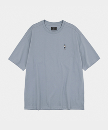 レターボーイエンブロイダリー半袖Tシャツミストブルー