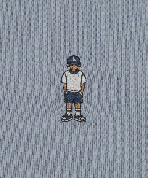 LETTERCOMO（レテルコモ）の「レターボーイエンブロイダリー半袖Tシャツミストブルー（Tシャツ/カットソー・メンズ・スカイブルー・MEDIUM/LARGE）」の5枚目の写真