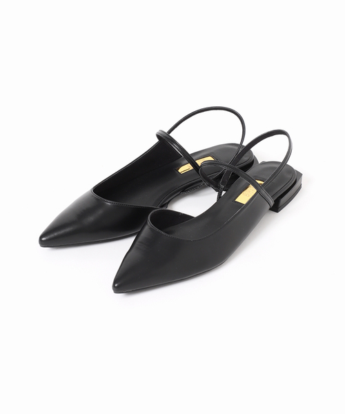 FLAT(フラット)の「《追加/WEB+一部店舗限定》GRISEポインテッドストラップスリングバック(その他シューズ・レディース・シルバー/ブラック系その他・25.5cm/25cm/22.5cm/22cm/24cm/24.5cm/23.5cm/23cm)」の3枚目の写真