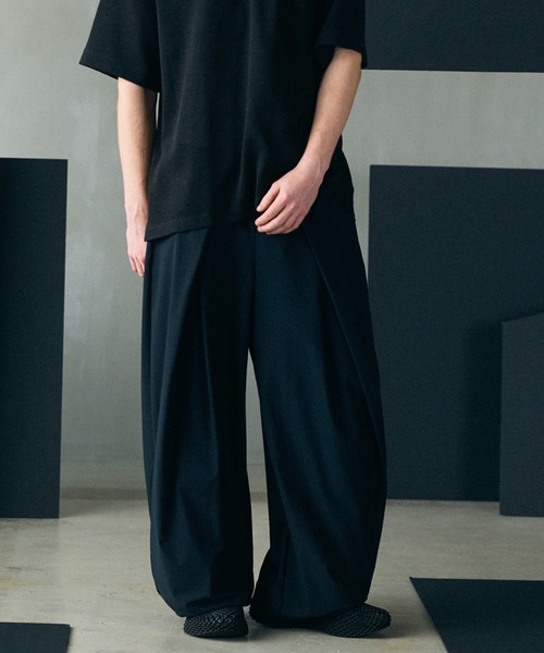 UNISEX》Comfortable Clothes Prime-Wide HAKAMA Tuck Pants