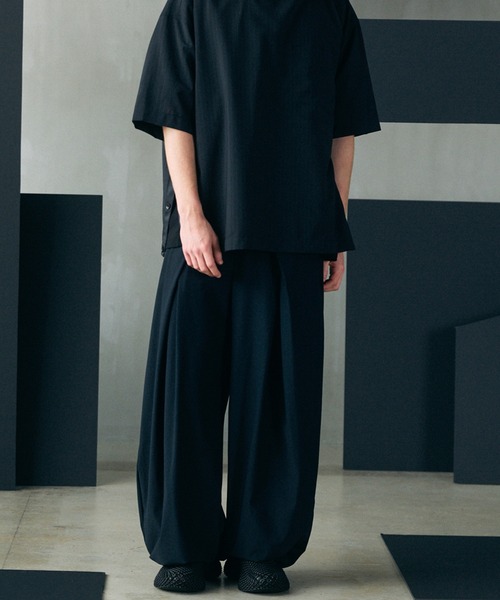UNISEX》Comfortable Clothes Prime-Wide HAKAMA Tuck Pants