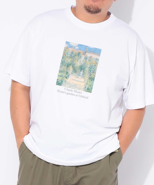 B&T CLUB(ビーティークラブ)の「Tシャツ 半袖 メンズ 大きいサイズ 画家プリント クルーネック カットソー B&T CLUB (ビーアンドティークラブ)(Tシャツ/カットソー・メンズ・ブラック/ベージュ/ホワイト・X4(8L~9L)/X3(6L~7L)/X2(4L~5L)/X1(3L~4L))」の19枚目の写真