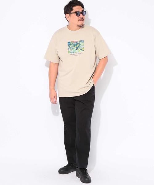 B&T CLUB(ビーティークラブ)の「Tシャツ 半袖 メンズ 大きいサイズ 画家プリント クルーネック カットソー B&T CLUB (ビーアンドティークラブ)(Tシャツ/カットソー・メンズ・ブラック/ベージュ/ホワイト・X4(8L~9L)/X3(6L~7L)/X2(4L~5L)/X1(3L~4L))」の6枚目の写真