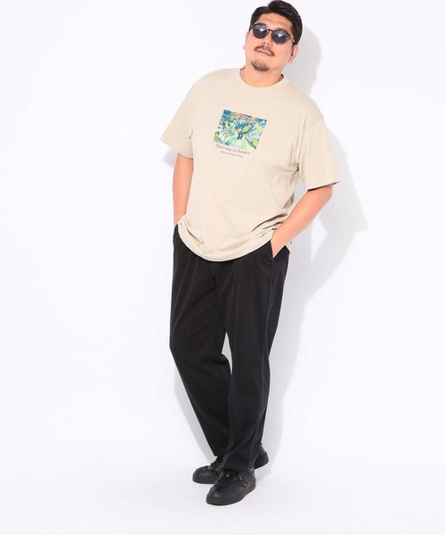 B&T CLUB(ビーティークラブ)の「Tシャツ 半袖 メンズ 大きいサイズ 画家プリント クルーネック カットソー B&T CLUB (ビーアンドティークラブ)(Tシャツ/カットソー・メンズ・ブラック/ベージュ/ホワイト・X4(8L~9L)/X3(6L~7L)/X2(4L~5L)/X1(3L~4L))」の8枚目の写真