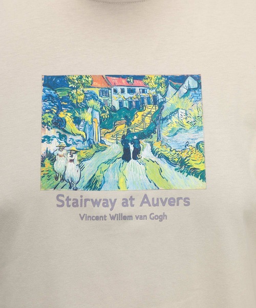 B&T CLUB(ビーティークラブ)の「Tシャツ 半袖 メンズ 大きいサイズ 画家プリント クルーネック カットソー B&T CLUB (ビーアンドティークラブ)(Tシャツ/カットソー・メンズ・ブラック/ベージュ/ホワイト・X4(8L~9L)/X3(6L~7L)/X2(4L~5L)/X1(3L~4L))」の10枚目の写真