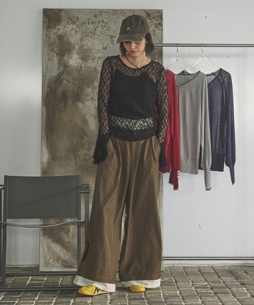 loin nuit(ロワンニュイ)の「bell sleeve lace tops / ベルスリーブレーストップス(Tシャツ/カットソー・レディース・ブラック/ホワイト系その他2/グリーン/アイボリー/ホワイト系その他・FREE)」の16枚目の写真