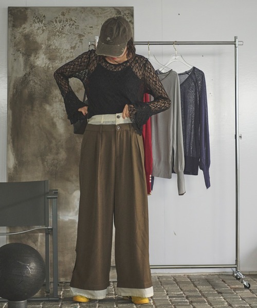 loin nuit(ロワンニュイ)の「bell sleeve lace tops / ベルスリーブレーストップス(Tシャツ/カットソー・レディース・ブラック/ホワイト系その他2/グリーン/アイボリー/ホワイト系その他・FREE)」の18枚目の写真