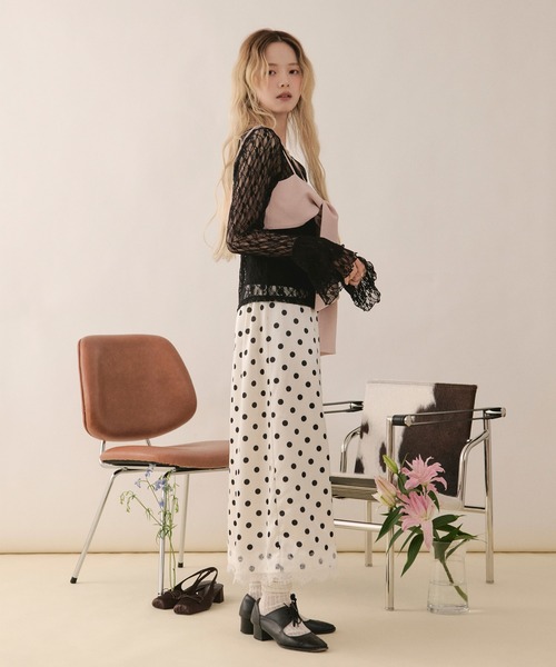 loin nuit(ロワンニュイ)の「bell sleeve lace tops / ベルスリーブレーストップス(Tシャツ/カットソー・レディース・ブラック/ホワイト系その他2/グリーン/アイボリー/ホワイト系その他・FREE)」の14枚目の写真