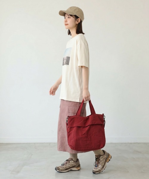 crossi(クロッシー)の「ナイロン2WAYバッグ(トートバッグ・レディース・ワイン/イエロー/カーキ/ベージュ/ブラック・FREE)」の10枚目の写真