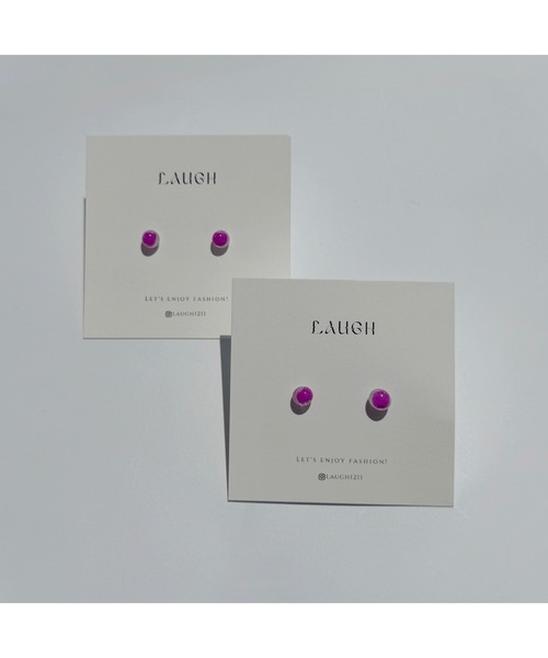 tone（トーン）の「【Laugh】tubu beads/colorful　樹脂ピアス(MA)（ピアス（両耳用）・レディース・パープル/ブラック/イエロー/オレンジ・FREE）」の3枚目の写真