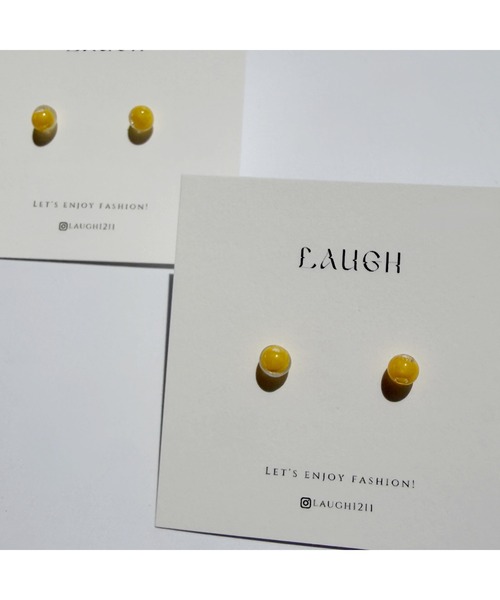 tone（トーン）の「【Laugh】tubu beads/colorful　樹脂ピアス(MA)（ピアス（両耳用）・レディース・パープル/ブラック/イエロー/オレンジ・FREE）」の5枚目の写真