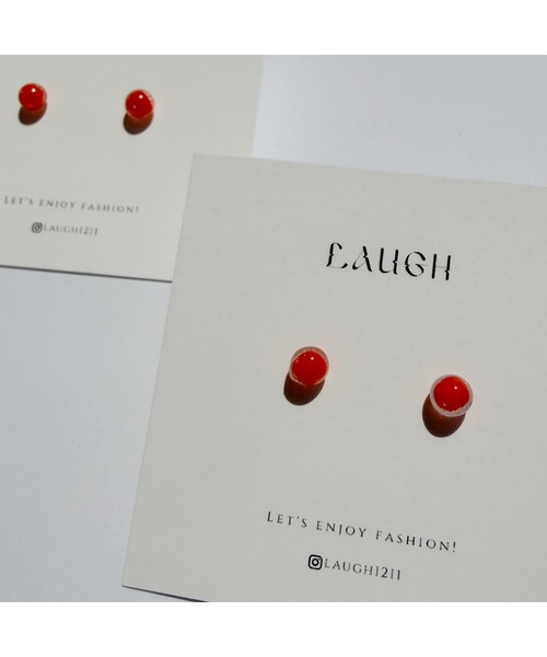 tone（トーン）の「【Laugh】tubu beads/colorful　樹脂ピアス(MA)（ピアス（両耳用）・レディース・パープル/ブラック/イエロー/オレンジ・FREE）」の6枚目の写真