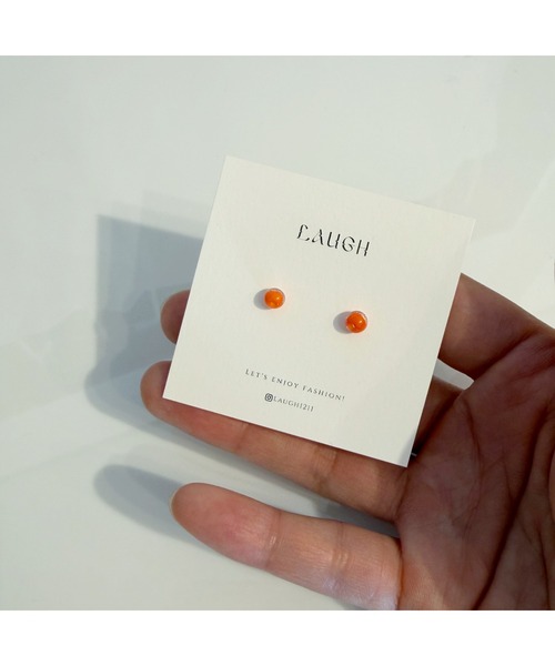 tone（トーン）の「【Laugh】tubu beads/colorful　樹脂ピアス(MA)（ピアス（両耳用）・レディース・パープル/ブラック/イエロー/オレンジ・FREE）」の7枚目の写真