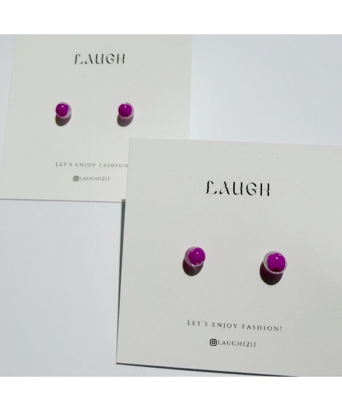 tone（トーン）の「【Laugh】tubu beads/colorful　樹脂ピアス(MA)（ピアス（両耳用）・レディース・パープル/ブラック/イエロー/オレンジ・FREE）」の8枚目の写真