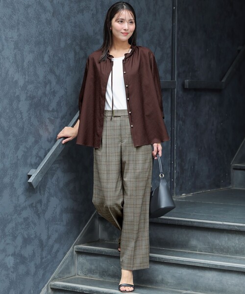 ANY SIS(エニィスィス)の「褒めらレディストレッチ ワイドパンツ(その他パンツ・レディース・ダークブラウン系/グレー系3/ネイビー系・SMALL/MEDIUM/LARGE)」の4枚目の写真