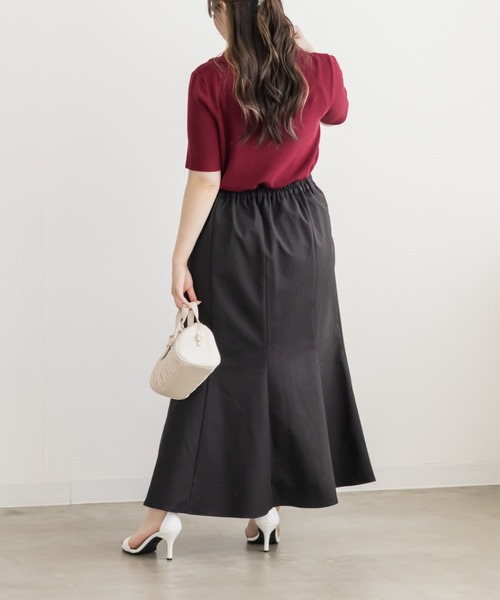 CLETTE(クレット)の「ローズモチーフ襟付きニット(ニット/セーター・レディース・ワイン/サックスブルー/ブラック・3L/LL/4L)」の14枚目の写真