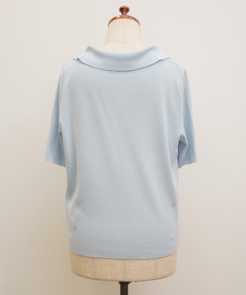 CLETTE(クレット)の「ローズモチーフ襟付きニット(ニット/セーター・レディース・ワイン/サックスブルー/ブラック・3L/LL/4L)」の17枚目の写真