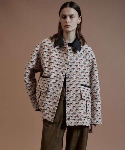 2026Autumn PRE-ORDER】Flower Jacquard Utility Jacket/フラワー