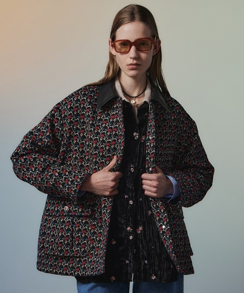 2026Autumn PRE-ORDER】Flower Jacquard Utility Jacket/フラワー