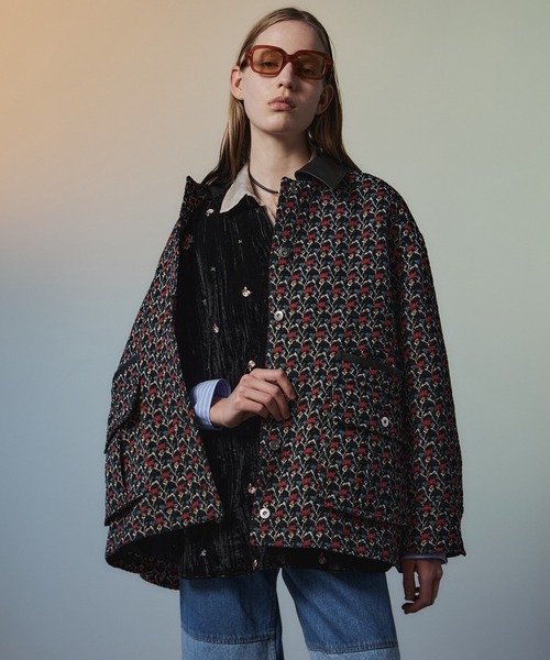MAISON SPECIAL(メゾンスペシャル)の「【2026Autumn PRE-ORDER】Flower Jacquard Utility Jacket/フラワージャガードユーティリティジャケット(ブルゾン・レディース・アイボリー/ブラック・FREE)」の10枚目の写真