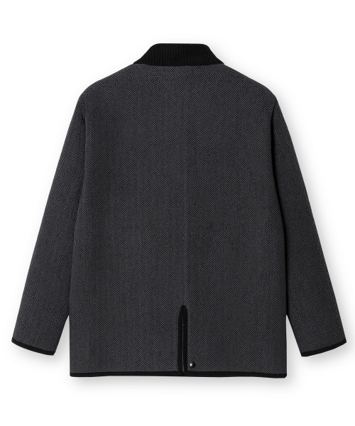 EDINBURGH CLUB（エディンバラクラブ）の「WOOL BLENDED HERRINGBONE HUNTING JACKET [C/GREY]（ミリタリージャケット・メンズ・グレー・SMALL/MEDIUM/LARGE/X-LARGE）」の2枚目の写真