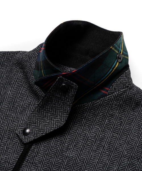 EDINBURGH CLUB（エディンバラクラブ）の「WOOL BLENDED HERRINGBONE HUNTING JACKET [C/GREY]（ミリタリージャケット・メンズ・グレー・SMALL/MEDIUM/LARGE/X-LARGE）」の4枚目の写真
