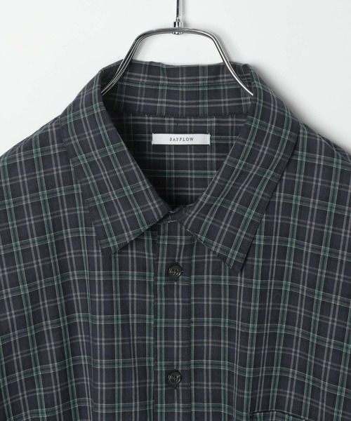 BAYFLOW(ベイフロー)の「ダークマドラスチェックシャツ(シャツ/ブラウス・メンズ・ネイビー/ブラウン・MEDIUM/LARGE)」の9枚目の写真