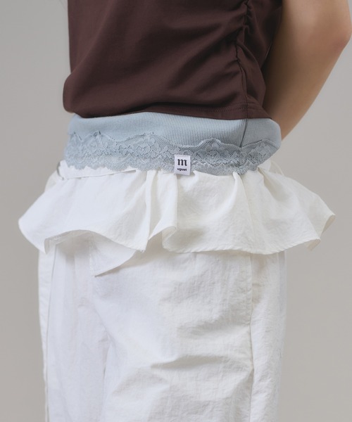apres jour mignon(アプレジュールミニョン)の「ウエストフリルパンツ(その他パンツ・レディース・チャコールグレー/オフホワイト・フリー/LARGE)」の2枚目の写真