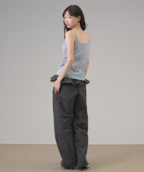 apres jour mignon(アプレジュールミニョン)の「ウエストフリルパンツ(その他パンツ・レディース・チャコールグレー/オフホワイト・フリー/LARGE)」の11枚目の写真