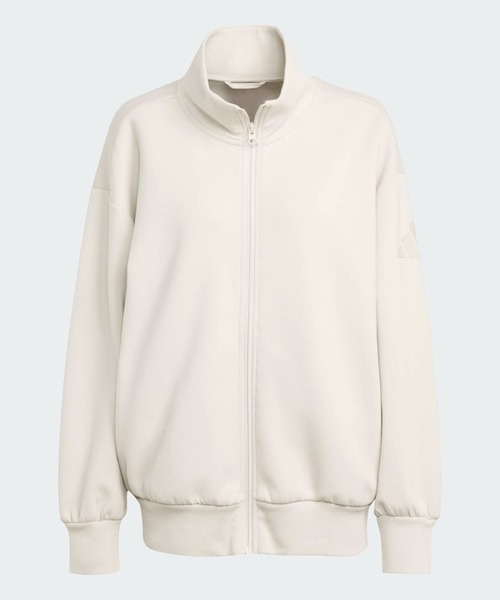 adidas（アディダス）の「ソフト ラグジュアリー ルーズ フルジップ / アディダス adidas（ジャージ・レディース・ホワイト・X-SMALL/XX-LARGE/LARGE/MEDIUM/SMALL/X-LARGE）」の6枚目の写真