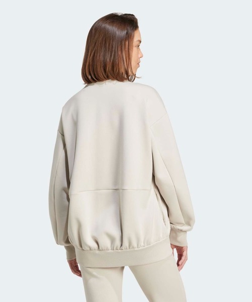 adidas（アディダス）の「ソフト ラグジュアリー ルーズ フルジップ / アディダス adidas（ジャージ・レディース・ホワイト・X-SMALL/XX-LARGE/LARGE/MEDIUM/SMALL/X-LARGE）」の2枚目の写真