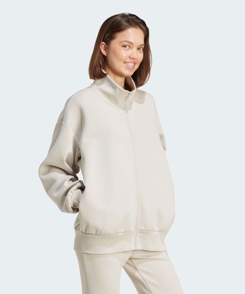 adidas（アディダス）の「ソフト ラグジュアリー ルーズ フルジップ / アディダス adidas（ジャージ・レディース・ホワイト・X-SMALL/XX-LARGE/LARGE/MEDIUM/SMALL/X-LARGE）」の3枚目の写真