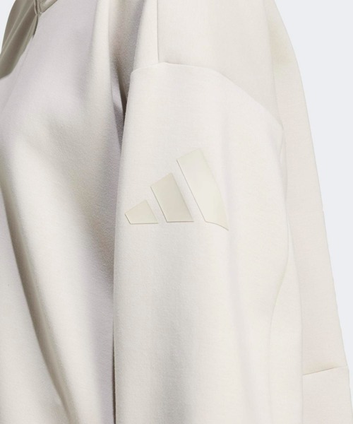 adidas（アディダス）の「ソフト ラグジュアリー ルーズ フルジップ / アディダス adidas（ジャージ・レディース・ホワイト・X-SMALL/XX-LARGE/LARGE/MEDIUM/SMALL/X-LARGE）」の4枚目の写真