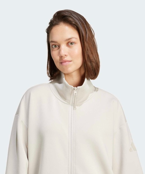 adidas（アディダス）の「ソフト ラグジュアリー ルーズ フルジップ / アディダス adidas（ジャージ・レディース・ホワイト・X-SMALL/XX-LARGE/LARGE/MEDIUM/SMALL/X-LARGE）」の5枚目の写真