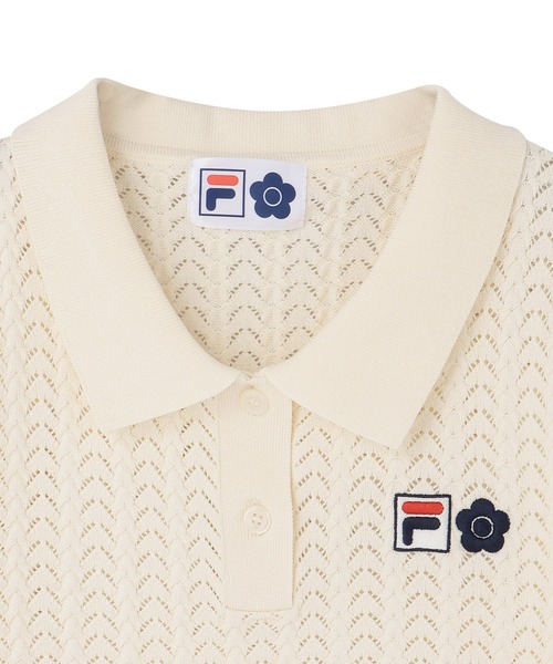 MARY QUANT(マリークワント)の「FILA × MARY QUANT クロッシェポロ プルオーバー(Tシャツ/カットソー・レディース・ネイビー/アイボリー・M)」の5枚目の写真