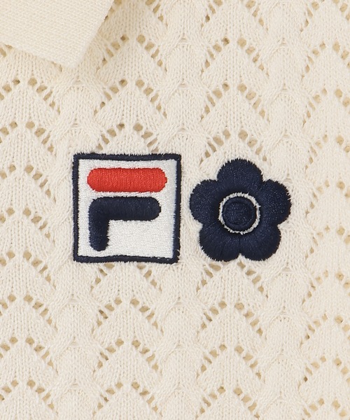MARY QUANT(マリークワント)の「FILA × MARY QUANT クロッシェポロ プルオーバー(Tシャツ/カットソー・レディース・ネイビー/アイボリー・M)」の6枚目の写真