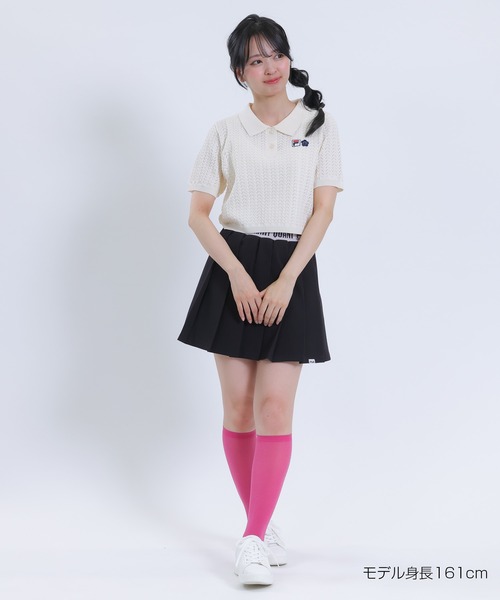 MARY QUANT(マリークワント)の「FILA × MARY QUANT クロッシェポロ プルオーバー(Tシャツ/カットソー・レディース・ネイビー/アイボリー・M)」の7枚目の写真
