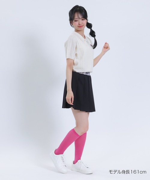 MARY QUANT(マリークワント)の「FILA × MARY QUANT クロッシェポロ プルオーバー(Tシャツ/カットソー・レディース・ネイビー/アイボリー・M)」の8枚目の写真
