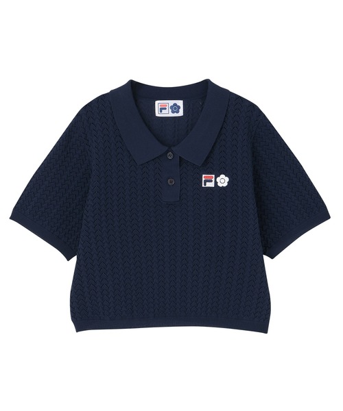 MARY QUANT(マリークワント)の「FILA × MARY QUANT クロッシェポロ プルオーバー(Tシャツ/カットソー・レディース・ネイビー/アイボリー・M)」の10枚目の写真